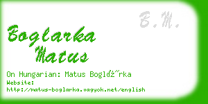 boglarka matus business card
